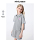 儿童上衣短裤 夏季 两件套华夫格polo 女童套装 MINIPEACE太平鸟童装