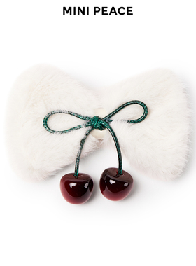 【专柜同款】MINIPEACE太平鸟童装女童发夹秋冬毛毛蝴蝶机发饰