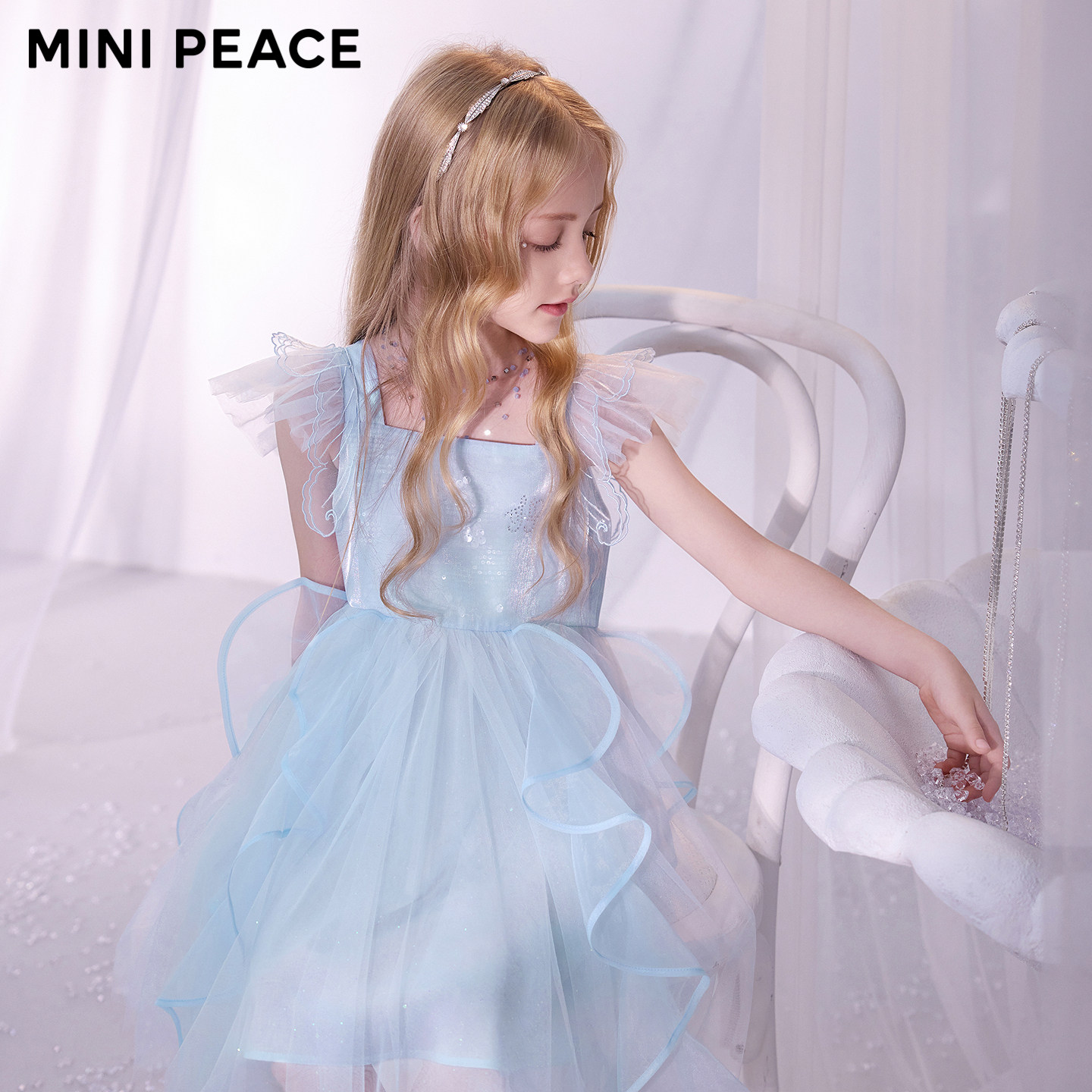 【公主系列】MINIPEACE太平鸟童装女童连衣裙夏季镶钻礼服公主裙