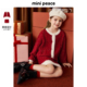 MINIPEACE太平鸟童装 新年衣服金色春节儿童2件套洋气 女童红色套装