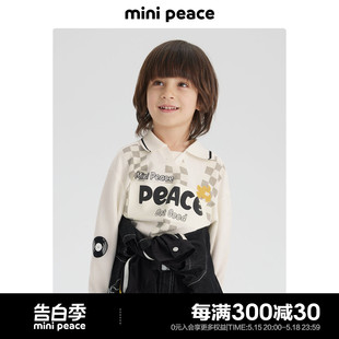 T恤潮 专柜同款 儿童长袖 春秋新男童POLO衫 minipeace太平鸟童装