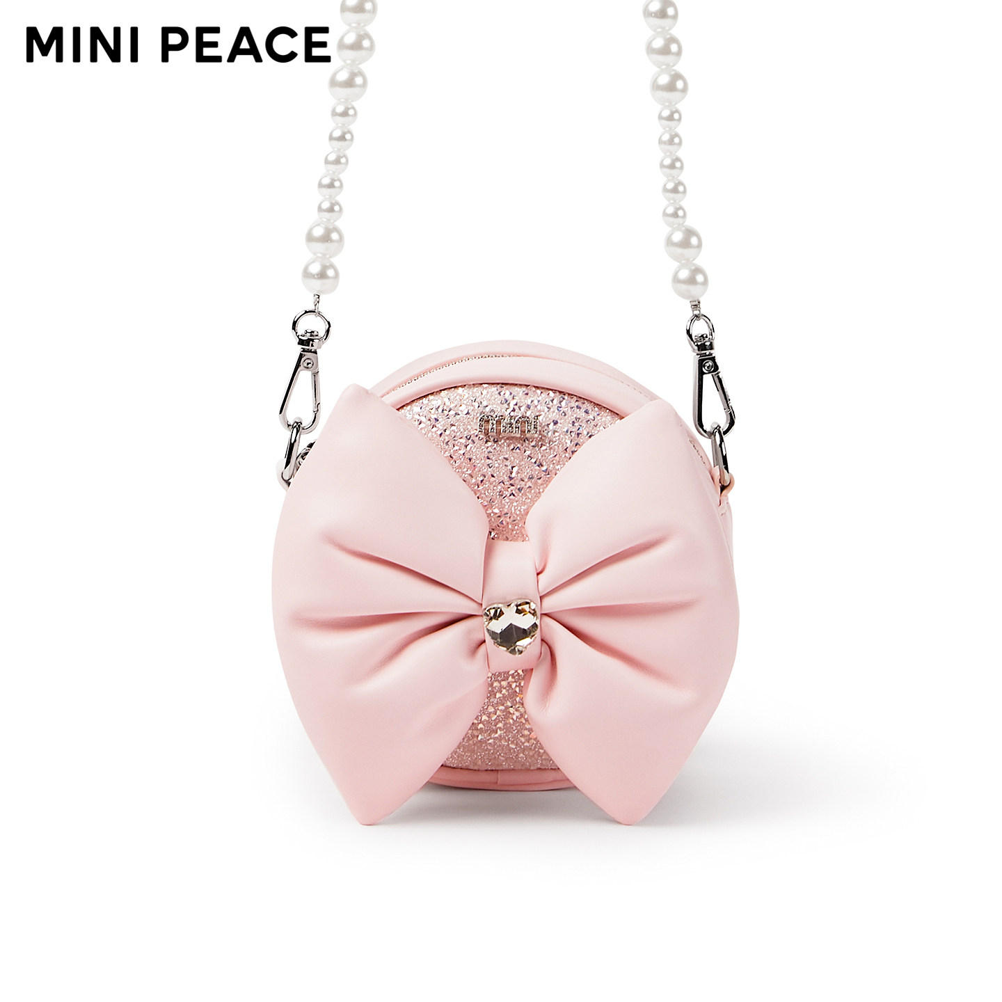 【专柜同款】MINIPEACE太平鸟童装女童蝴蝶结儿童亮片可爱斜挎包
