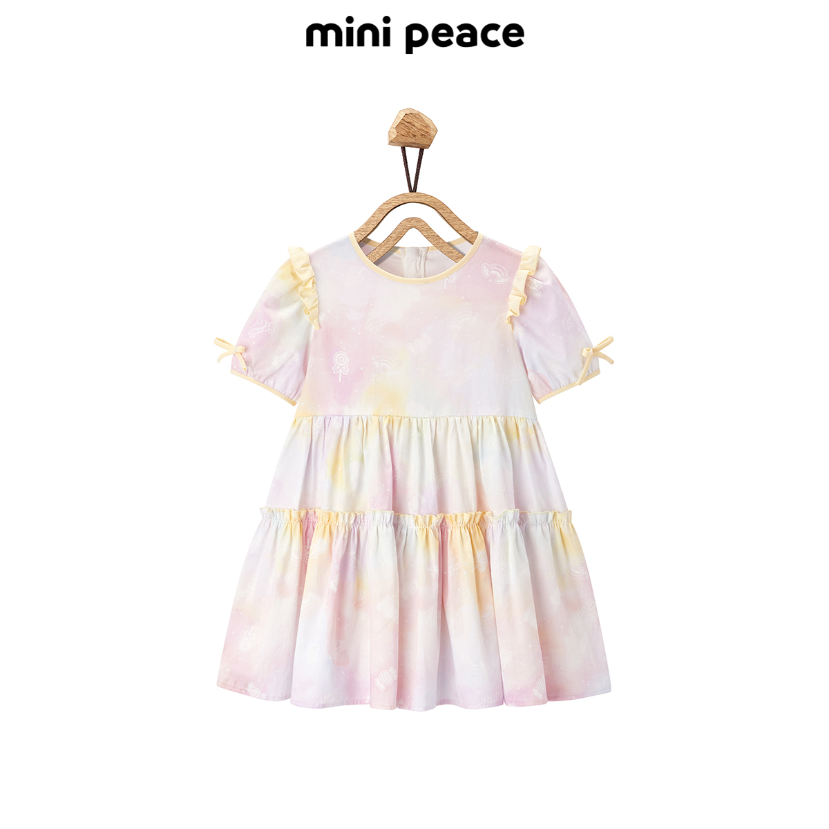 【专柜同款时尚系列】MINIPEACE太平鸟童装女童多巴胺炫彩连衣裙