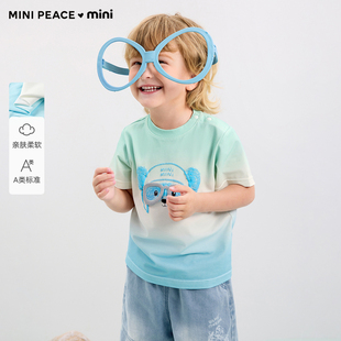 [A类亲肤]MINIPEACE太平鸟童装男宝短袖T恤可爱幼童夏装上衣新