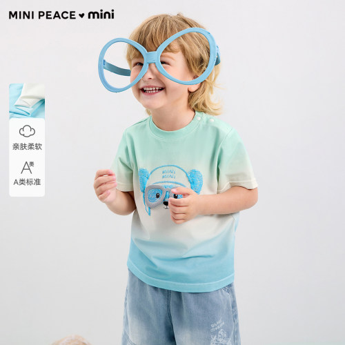 [A类亲肤]MINIPEACE太平鸟童装男宝短袖T恤可爱幼童夏装上衣新