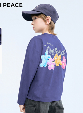 [5A抑菌]MINIPEACE太平鸟童装男童长袖T恤2026春装新款卡通潮酷