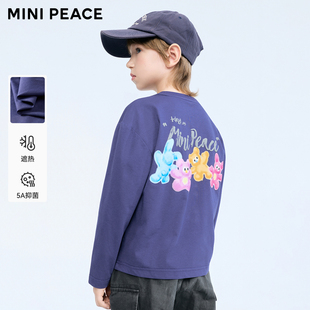 5A抑菌 新款 MINIPEACE太平鸟童装 T恤2026春装 卡通潮酷 男童长袖