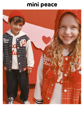 【专柜同款】MINIPEACE太平鸟童装拼接牛仔棒球夹克儿童外套春装