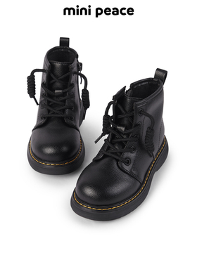【专柜同款】MINIPEACE太平鸟童装男童马丁靴冬季短靴儿童鞋子