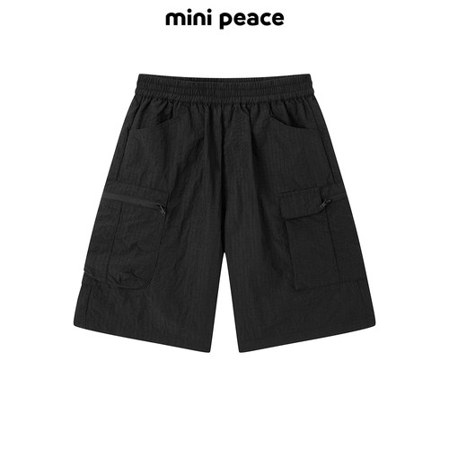 MINIPEACE太平鸟童装男童工装短裤夏季薄款肌理儿童户外五分裤