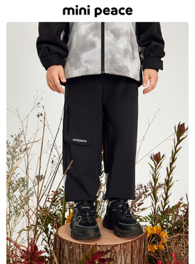 【专柜同款】MINIPEACE太平鸟童装男童工装裤秋季潮酷儿童裤子