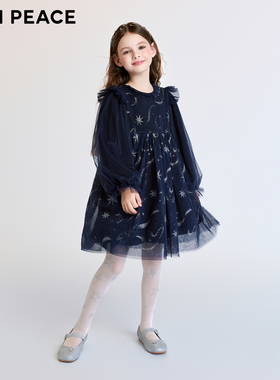 【公主系列】MINIPEACE太平鸟童装女童连衣裙秋冬星光长袖公主裙
