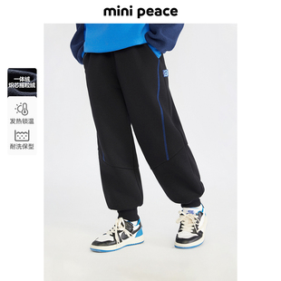 【炽芯热感】MINIPEACE太平鸟童装男童裤子冬季加绒儿童运动裤潮
