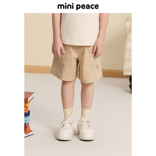 【专柜同款】MINIPEACE太平鸟童装男童短裤夏季儿童小熊五分裤