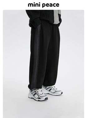 【炽芯热感】MINIPEACE太平鸟童装男童运动裤冬加绒一体绒卫裤