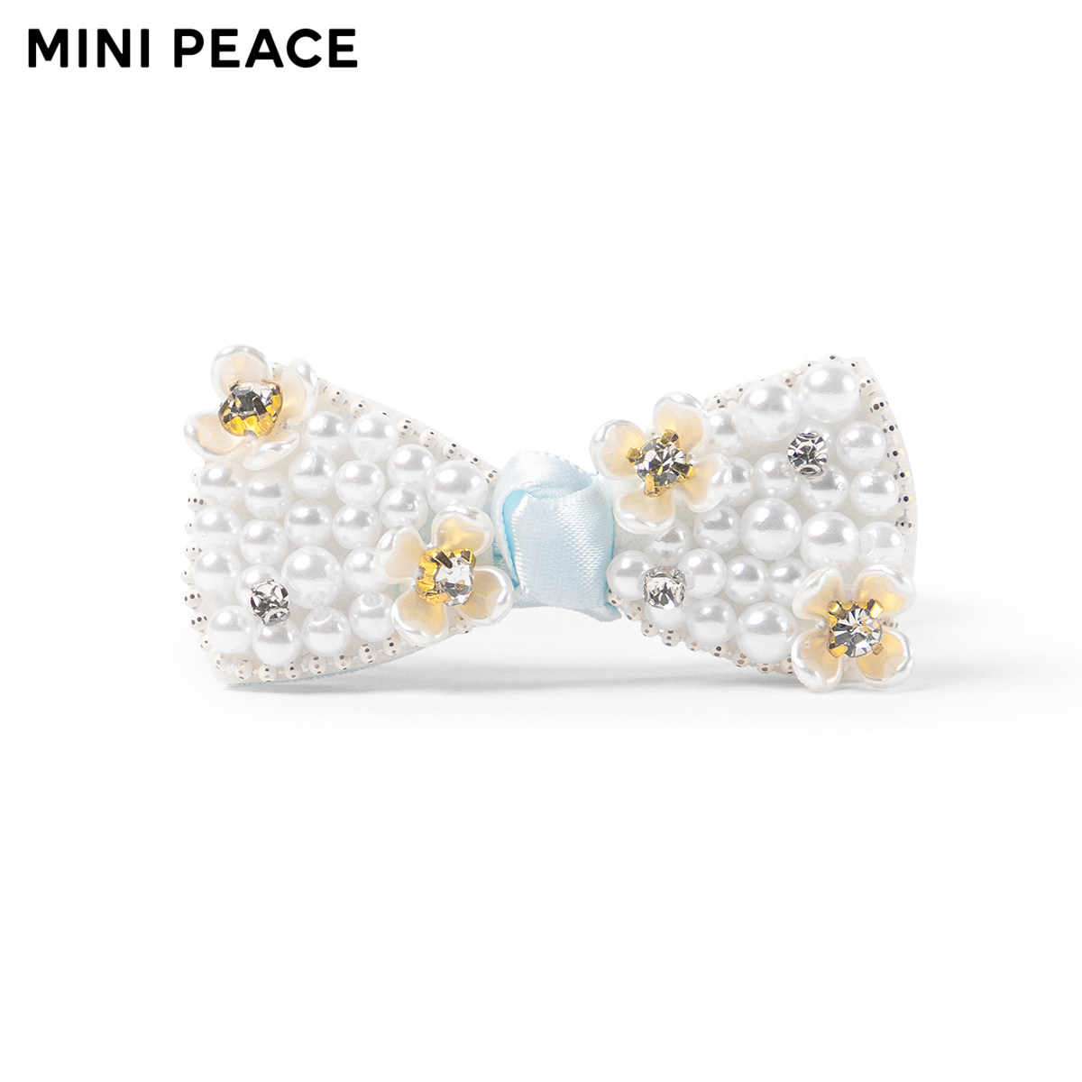 MINIPEACE太平鸟童装女童饰品珍珠蝴蝶结头绳精致镶钻花朵头饰