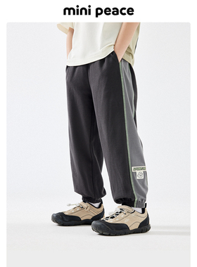 MINIPEACE太平鸟童装儿童运动裤夏季薄款男童束脚长裤户外长裤