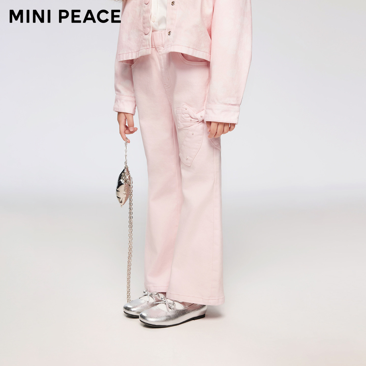 【专柜同款】MINIPEACE太平鸟童装女童喇叭裤春季儿童牛仔裤