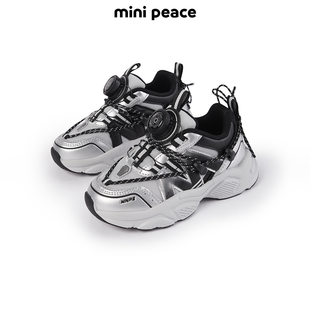【专柜同款】MINIPEACE太平鸟童装男童旋钮休闲鞋免系鞋带老爹鞋
