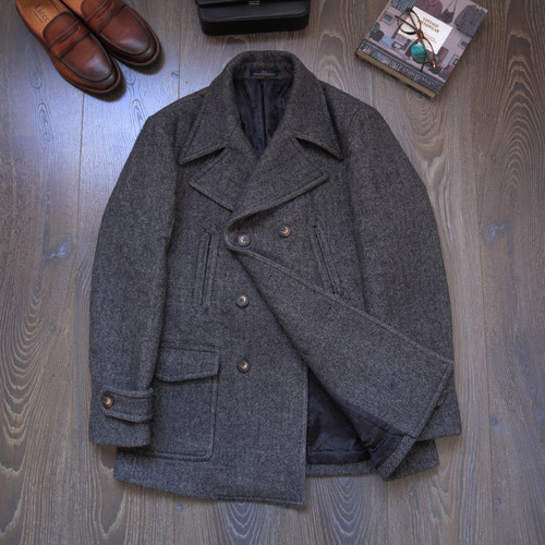 CAILENOW粗花呢人字纹大衣