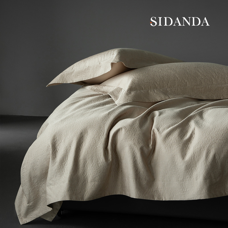 sidanda全棉提花四件套长绒棉