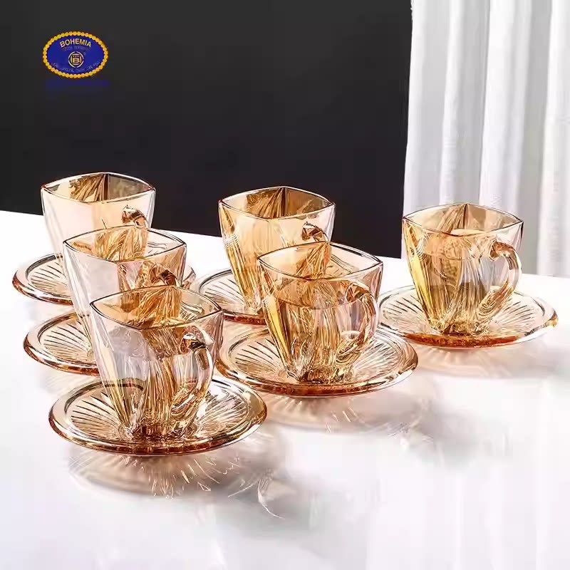 水晶玻璃卡布奇诺热饮咖啡杯