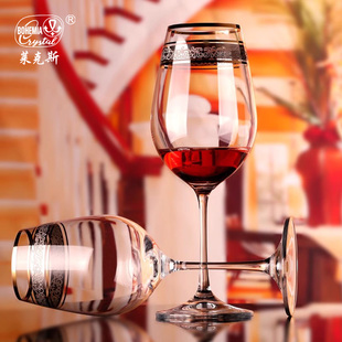 Crystalex 捷克进口水晶红酒杯创意刻花高脚杯无铅水晶杯葡萄酒杯