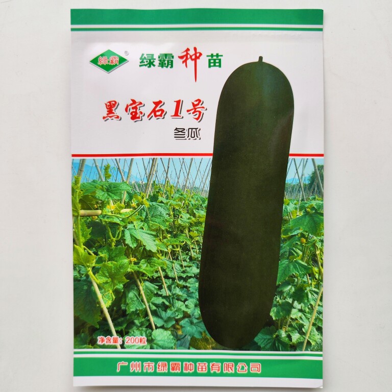 绿霸种苗黑宝石黑皮冬瓜种子心室小肉厚墨绿色春秋种植冬瓜种籽