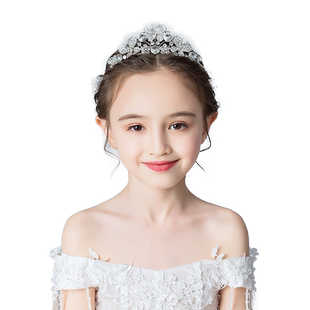 女童皇冠头饰公主儿童发饰大王冠水钻小女孩礼服配饰发箍演出饰品