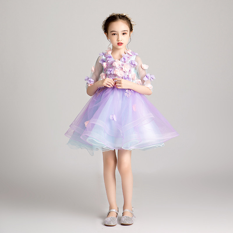 花仙子圣诞节生日长袖钢琴演出服图片