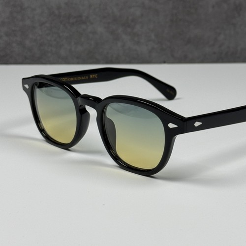 MOSCOT玛士高彩片双色墨镜男女复古潮LEMTOSH渐蓝黄太阳镜 配近视