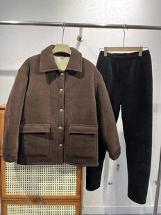 8090华夫格三层加厚家居服套装 可外穿高颜值睡衣宿舍冬季