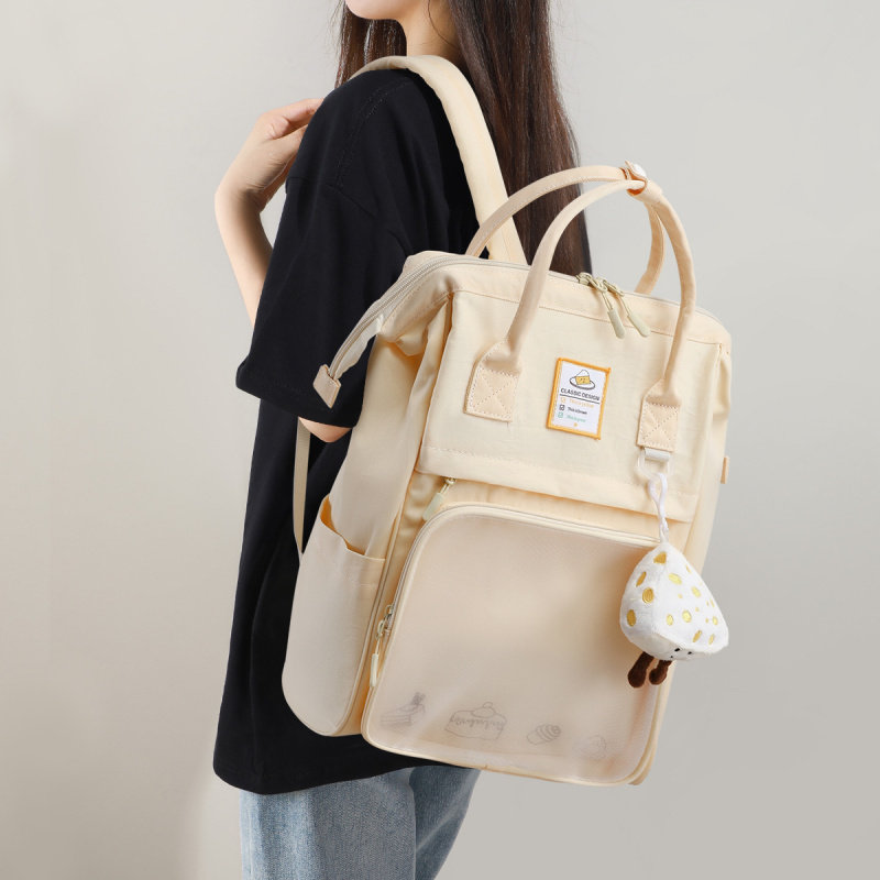 Viney2026新款妈咪包大容量背包女帆布多功能轻便通勤手提包