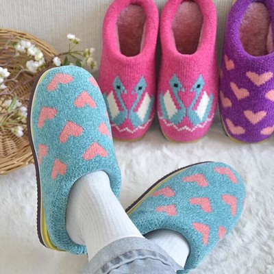 金丝绒手工加厚保暖拖鞋