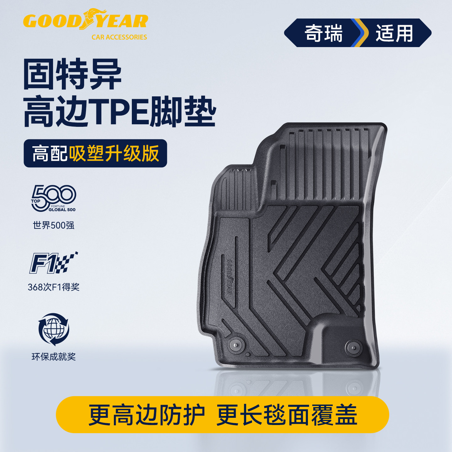固特异高边TPE汽车脚垫适用奇瑞艾瑞泽8pro ICAR V23汽车用品配件