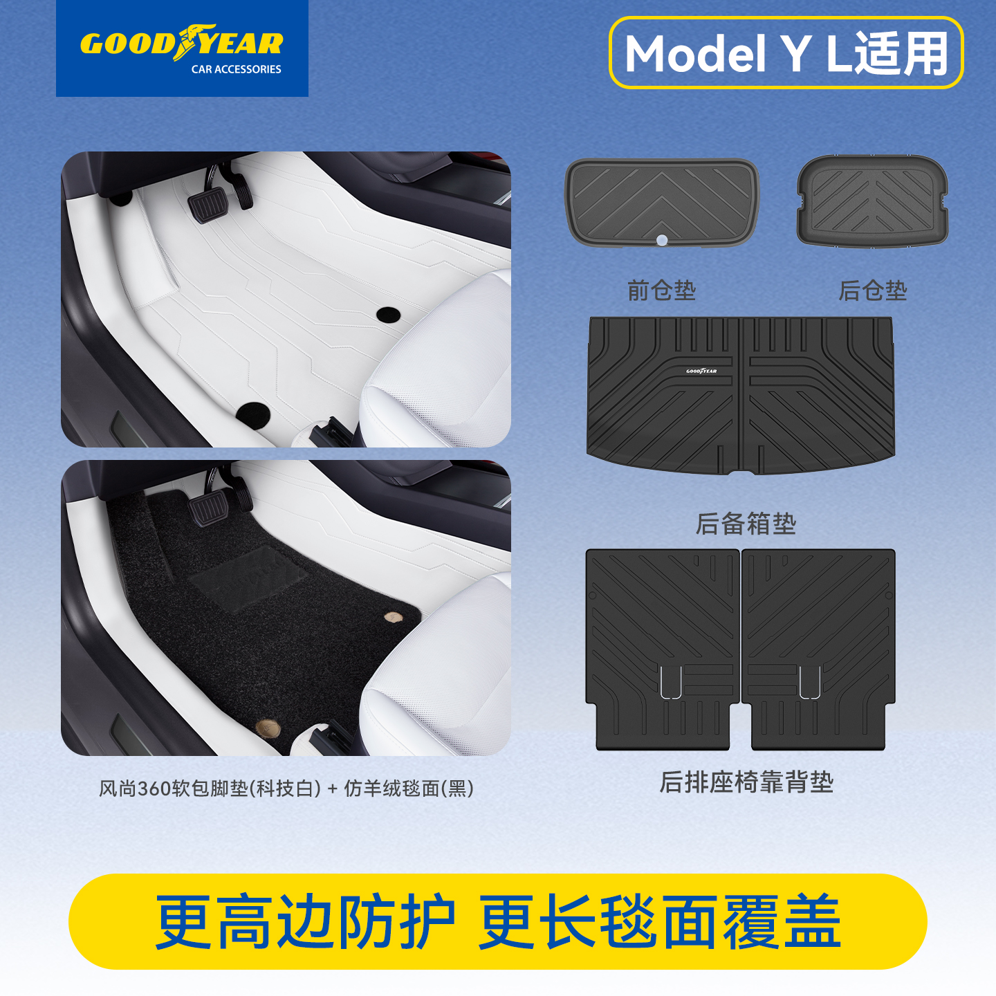 特斯拉ModelYL360全包围汽车脚垫