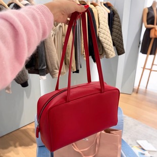 Jennie同款 Tell row极简里外小羊皮保龄球包手提单肩包