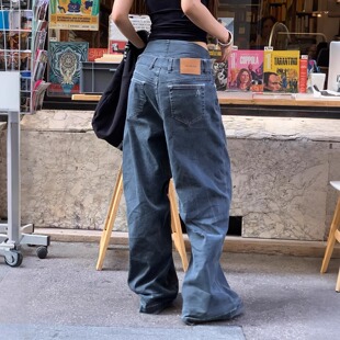 Oh!Me Tell【jenni*智妮同款】涂层后侧双层腰部设计牛仔裤女