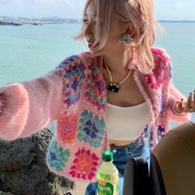 Oh!MeTell针织宽松慵懒风毛衣