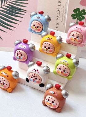 动物闹钟崽崽 创意盲袋萌粒diy饰品挂件钥匙扣文创礼品树脂小配件
