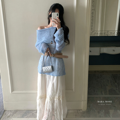DARA ROSE-法式浪漫风重工刺绣网纱显瘦长款半身裙半身裙S8488