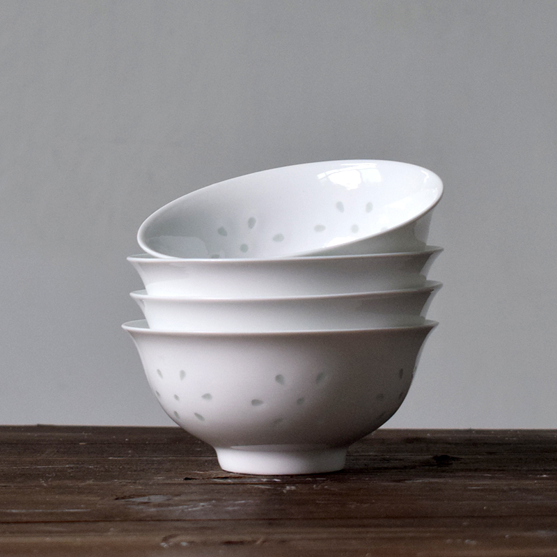 景德瓷餐具玲珑陶瓷碗汤盘菜盘