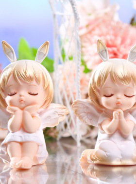 梦幻云朵安妮搪胶摆件少女心可爱蛋糕烘焙装饰品办公桌面汽车摆件