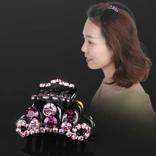 韩式带钻头顶刘海女士碎发小抓夹