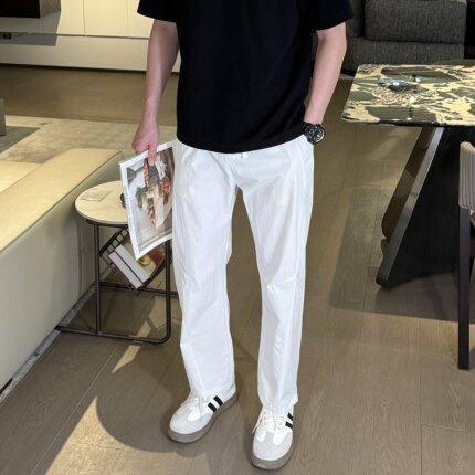 26夏季新款男士宽松微弯刀裤直筒薄款高级感运动速干透气休闲裤