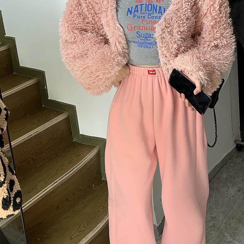 蓬松毛茸茸毛毛夹棉外套上衣