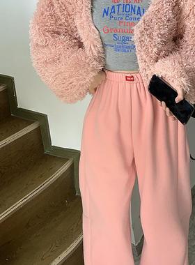 韩国冬装韩版减龄甜美人造环保皮草蓬松毛茸茸毛毛夹棉外套上衣女