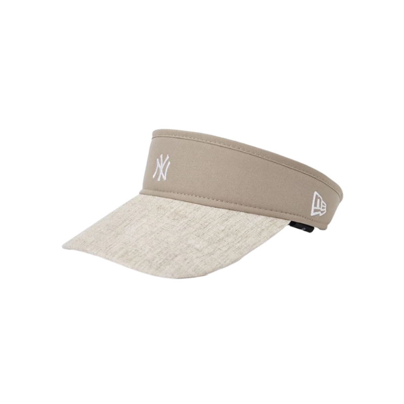 New Era/纽亦华 情侣NY纽约洋基队刺绣遮阳空顶帽 棕色
