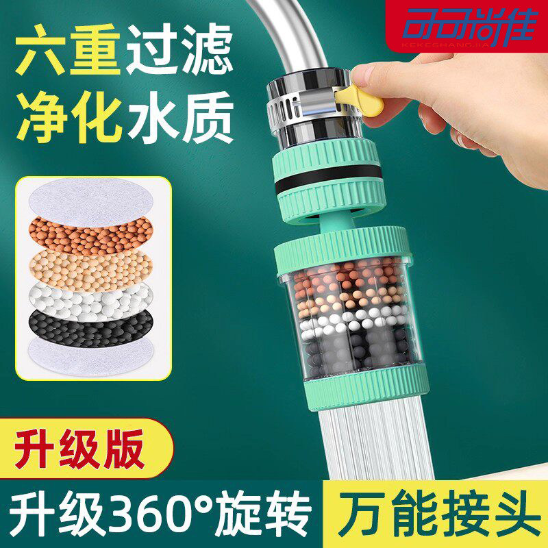 水龙头过滤器接口净水过滤万通用能可旋转防溅花洒万向增压去泥沙图片