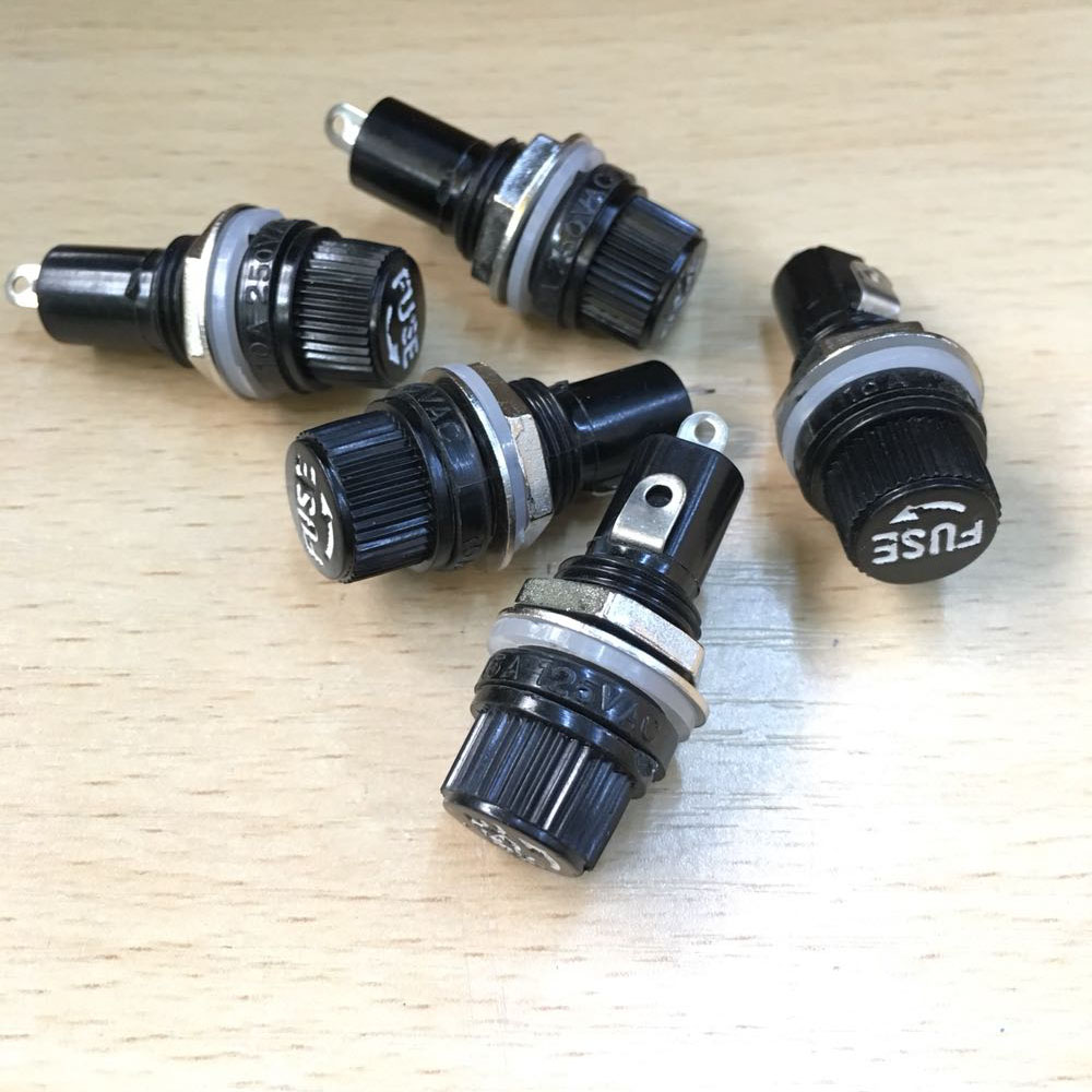 海奇牌5X20MM玻璃管保险丝座熔断器孔12MM15A125V 10A 250V耐高温